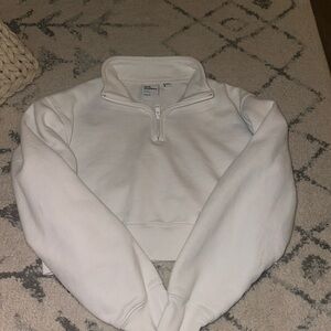 TNA cropped quarter zip